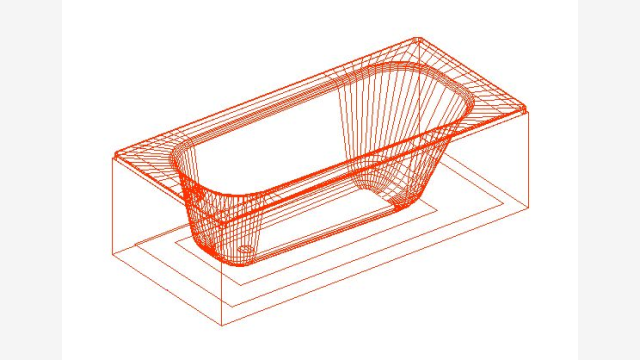Banheira 3D Banera 004 DWG - Bloco detalhado