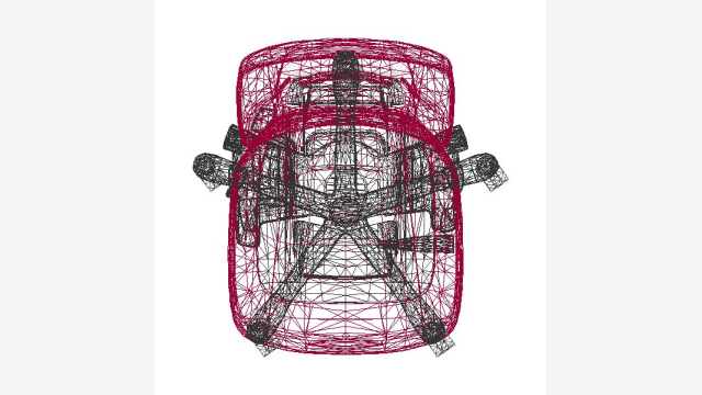 Bloco DWG 9550 — Elemento 3D detalhado para projetos