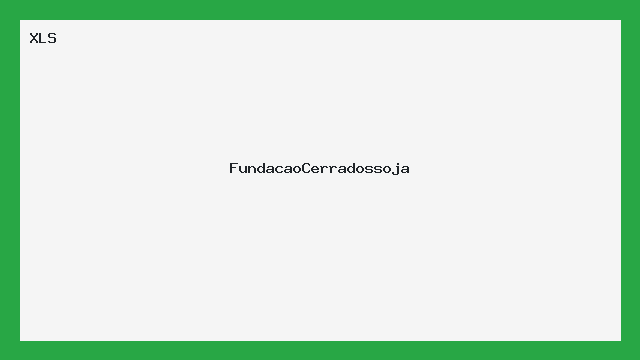Fundação Cerrado Soja Modelo Excel Editável