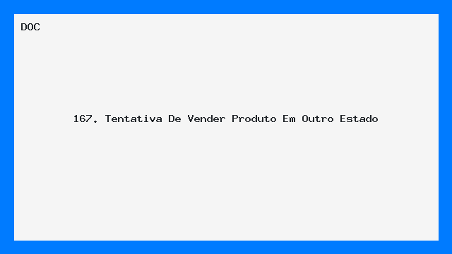 Carta Tentativa de Vender Produto em Outro Estado