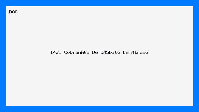 Modelo de Carta Cobrança de Débito em Atraso