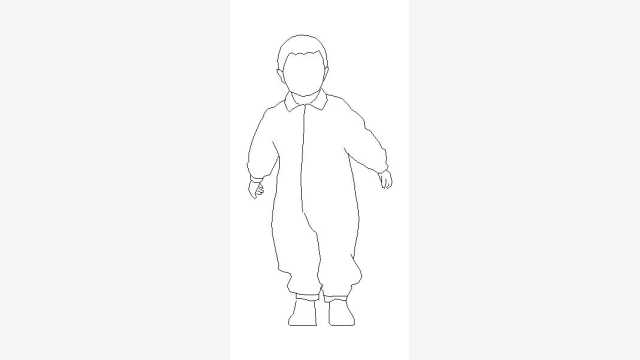 Bloco DWG Pessoas Dpb7 Figura Humanizada 64KB