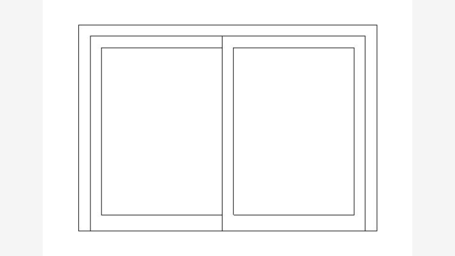 Desenho DWG Porta de Correr JC37 Bloco Técnico