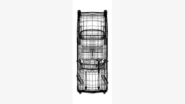 Bloco 3D C Chevy DWG - Veículo detalhado para CAD