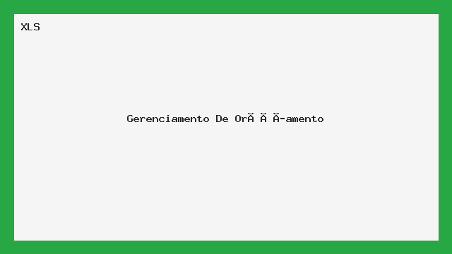 Planilha de Gerenciamento de Orçamento XLS Modelo Editável