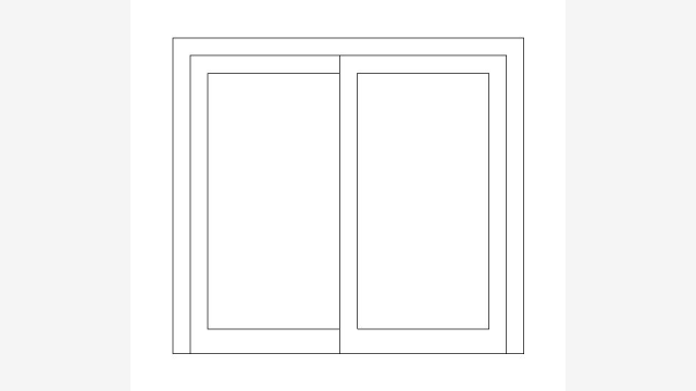 Desenho DWG Janela Correr JC34 — Bloco CAD Pronto