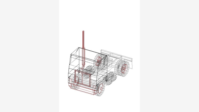 Truck DWG 3D: Bloco CAD pronto para projetos
