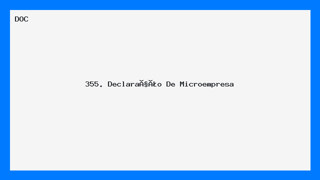 Modelo Pronto Declaração de Microempresa DOC