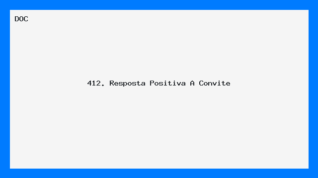 Resposta Positiva a Convite Modelo DOC Pronto