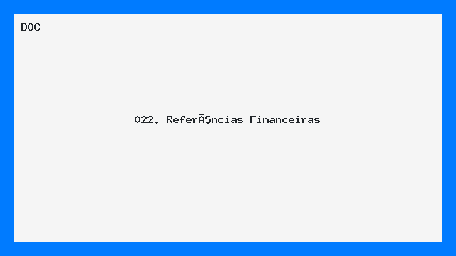 Referências Financeiras — Modelo de Carta e Formulário DOC