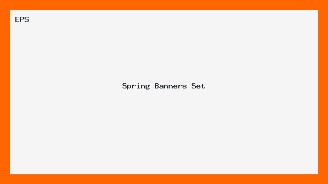 Spring Banners Set