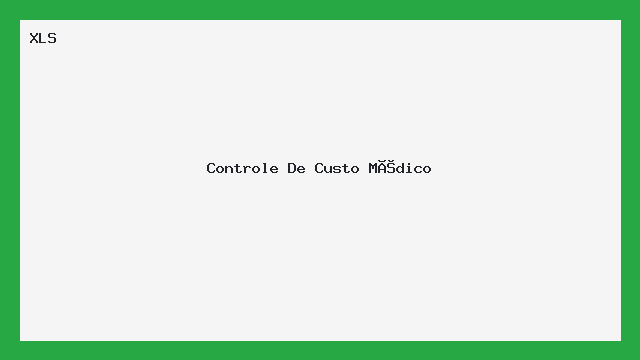 Planilha Controle de Custos Médicos XLS