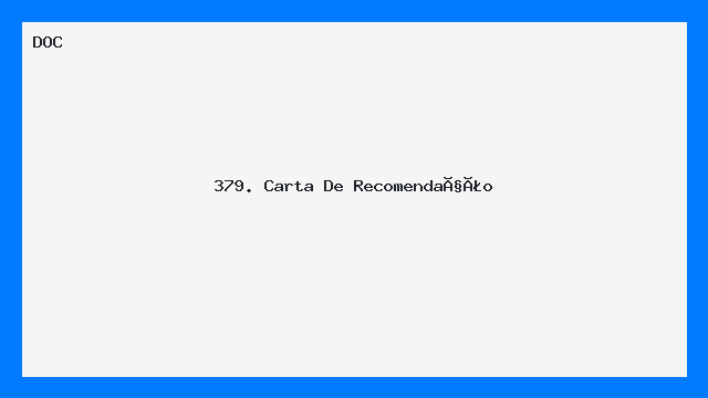 Carta de Recomendação Profissional Modelo DOC
