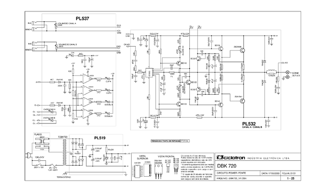 Esquema Ciclotron Amplificador DBK720 PDF