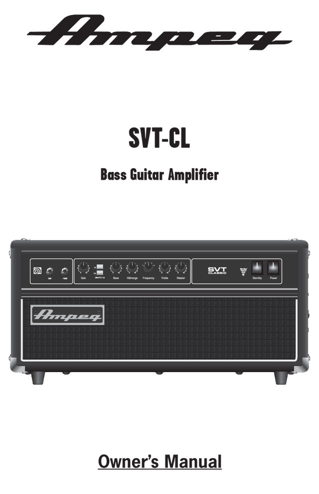 Manual Esquemático Ampeg SVT-Classic (SVTCL OM)