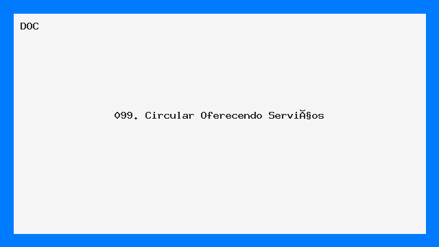 Circular Comercial Oferecendo Serviços Modelo DOC