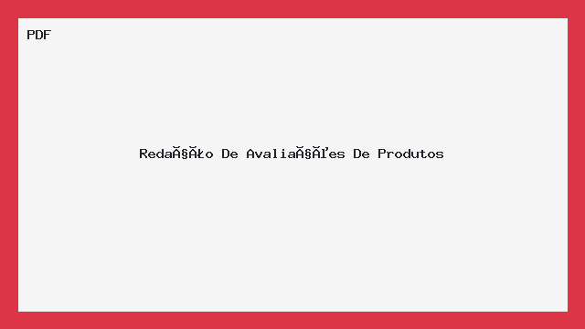 Redação De Avaliações De Produtos