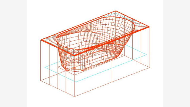 Banheira 3D Banera 034 DWG - Modelo Arquitetônico