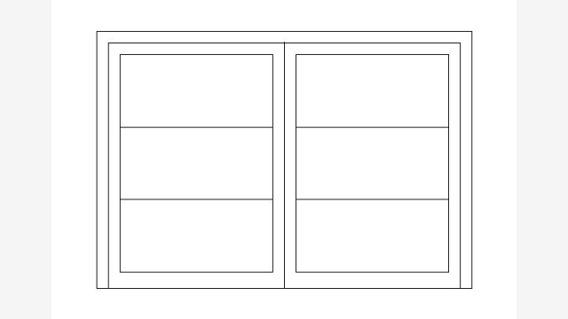 Desenho DWG Janelas Ja90 — Bloco CAD de Abertura Padrão