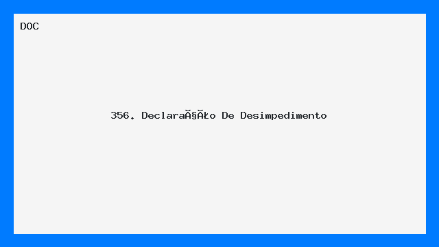 Declaração de Desimpedimento Modelo Pronto DOC
