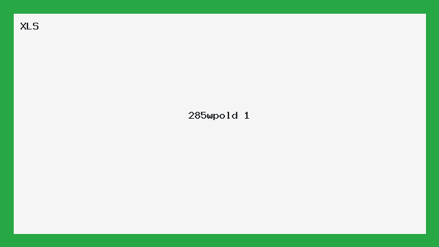 Planilha 285wpold 1 — Modelo XLS Pronto para Uso - Excel