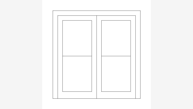 Desenho DWG de Janela J Abrir Ja53 Bloco Construcao