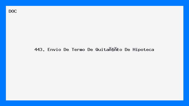 Termo de Quitação de Hipoteca Modelo Prático DOC