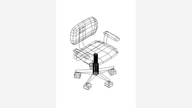 Silla 010 — Modelo DWG de Cadeira 3D Pronto para Projeto