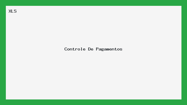 Planilha Controle de Pagamentos Mensais XLS