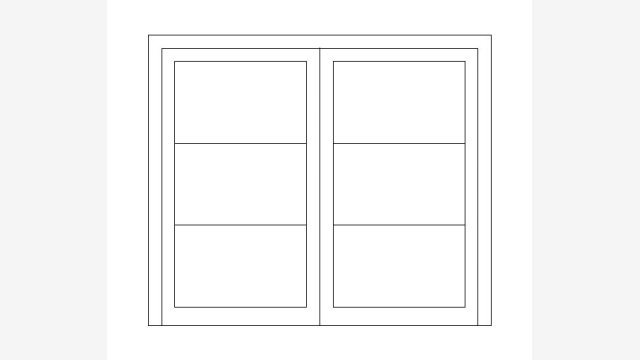 Desenho DWG Porta Janela Ja87 Bloco CAD Construtivo