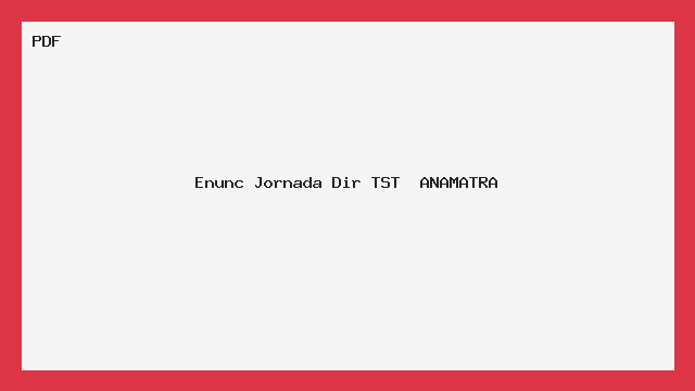 Enunc Jornada Dir TST  ANAMATRA
