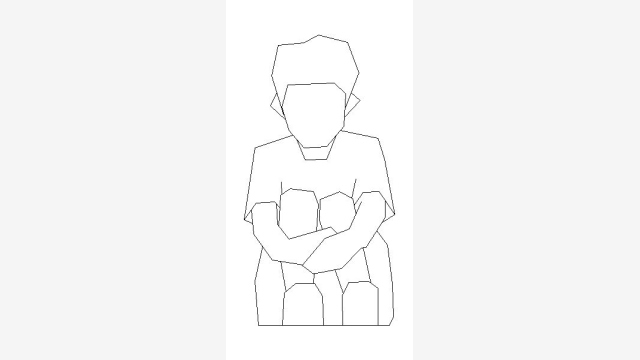 Bloco DWG Pessoas Dpb6 — Figura Humanizada para Plantas