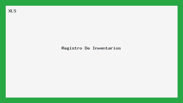 Registro de Inventários Excel (Modelo XLS)