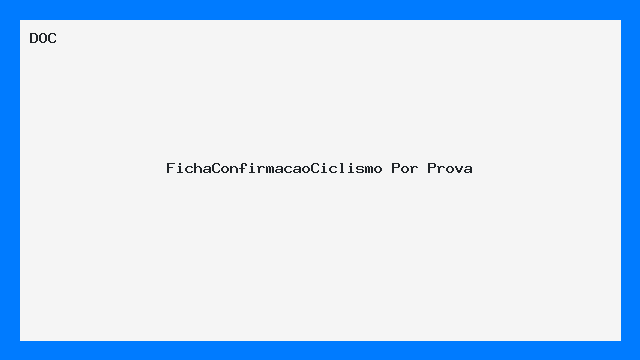 FichaConfirmacaoCiclismo Por Prova