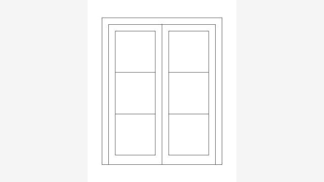 Desenho DWG de Janela Abrir JA83 — Bloco CAD Construtor