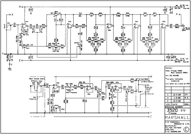 Esquema Marshall Bass 200W 3520 PDF