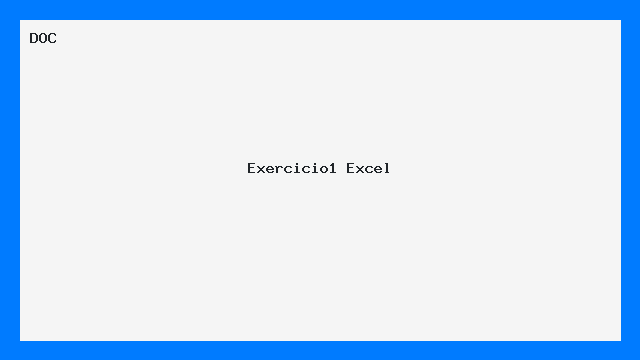 Exercicio1 Excel