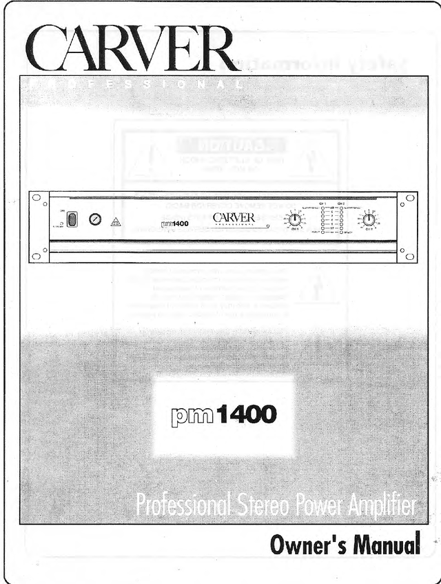 Manual e Esquema Carver PM1400 PDF Completo