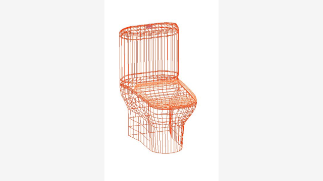 Inodoro 006 DWG — Bloco 3D para Projetos Sanitários