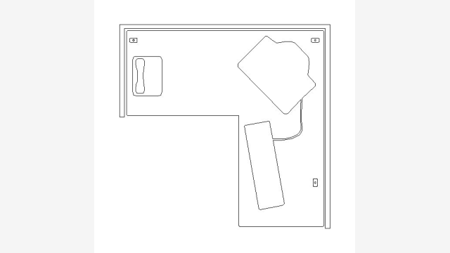 Planta DWG Mobiliário OF 8 Bloco de Escritório Compacto