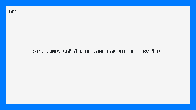 Modelo Profissional de Comunicação de Cancelamento de Serviços