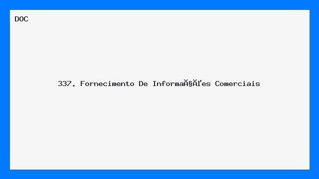 Modelo de Carta Fornecimento de Informações Comerciais