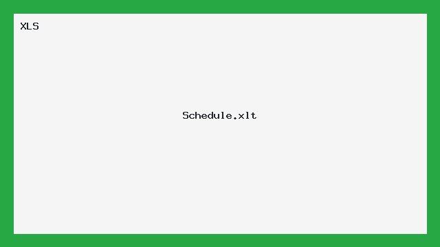 Modelo Excel Schedule - Cronograma Personalizável