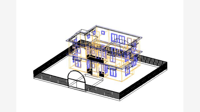 Arquivo DWG 3DHouse — Modelo arquitetônico pronto
