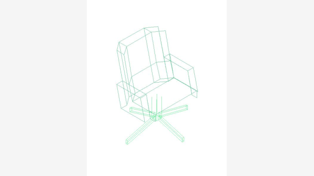 Silla 007 - Bloco 3D DWG de Mobiliário