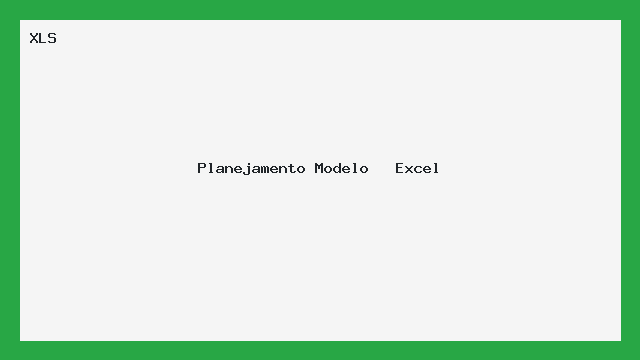 Planejamento Modelo   Excel