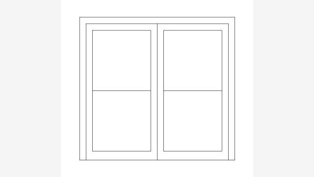 Desenho DWG Janelas Ja66 Bloco CAD de Abertura
