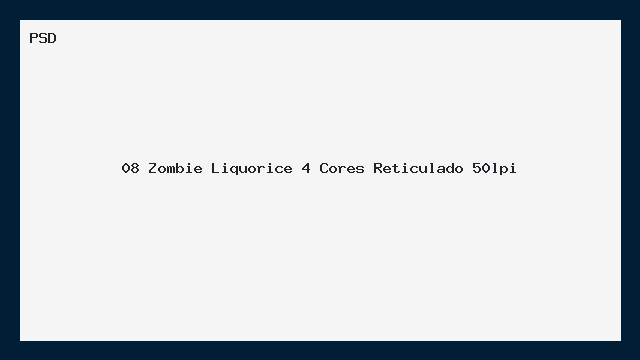 Zombie Liquorice 4 Cores Reticulado 50lpi PSD