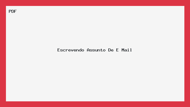 Escrevendo Assunto De E Mail
