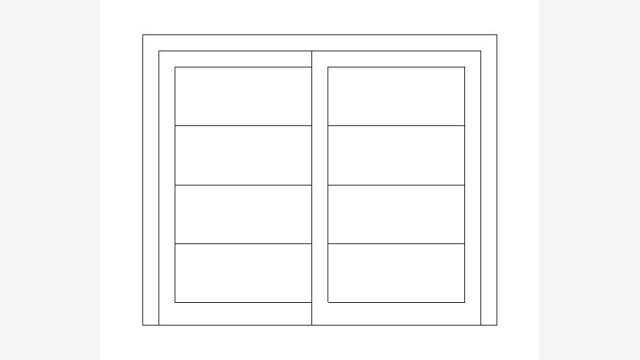Desenho DWG Janela Correr JC95 Bloco CAD